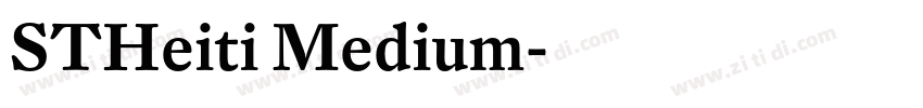STHeiti Medium字体转换